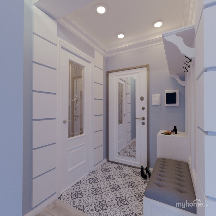 Прихожая в светлых тонах