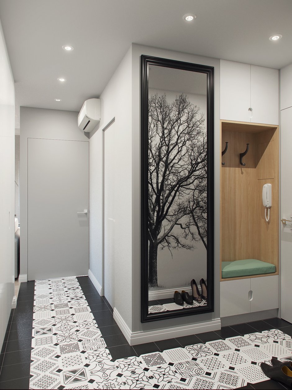 Прихожая в хрущевке с нишей