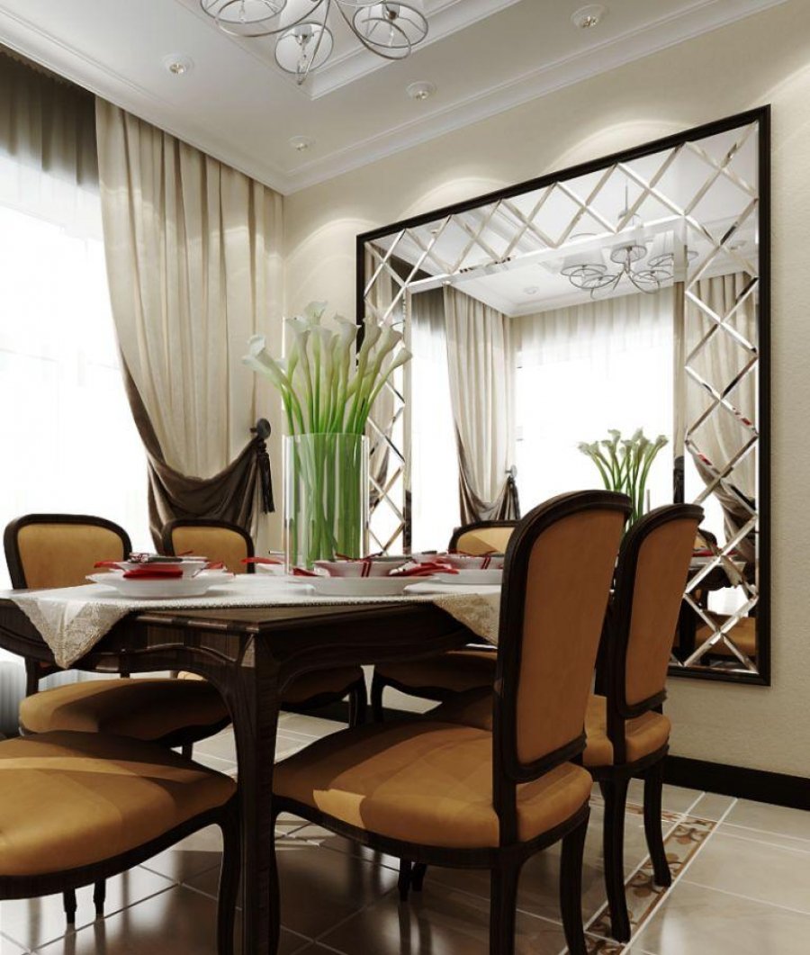 Зеркало над столом