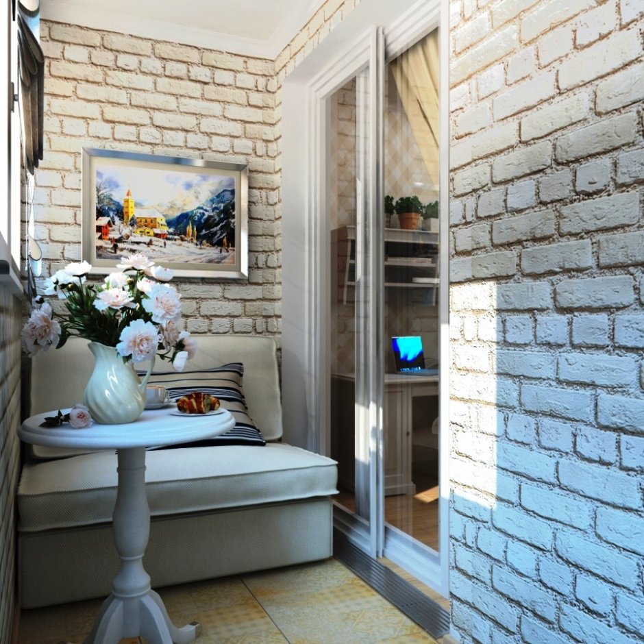 Балкон в стиле лофт