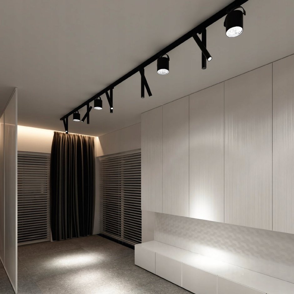 Трековый шинопровод next 2 м с софитами