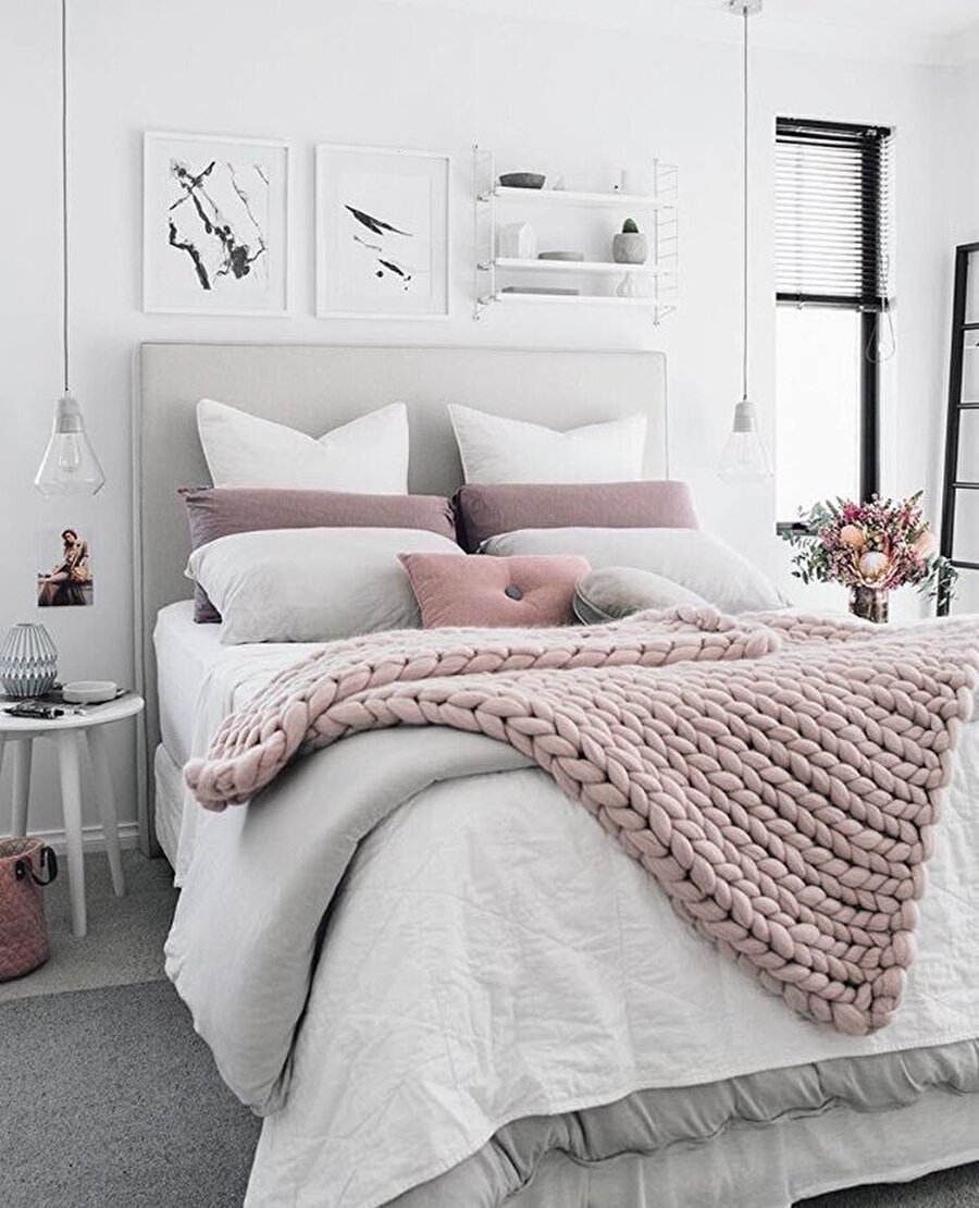 Покрывало в скандинавском стиле