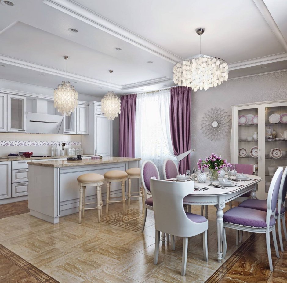 План кухни с островом