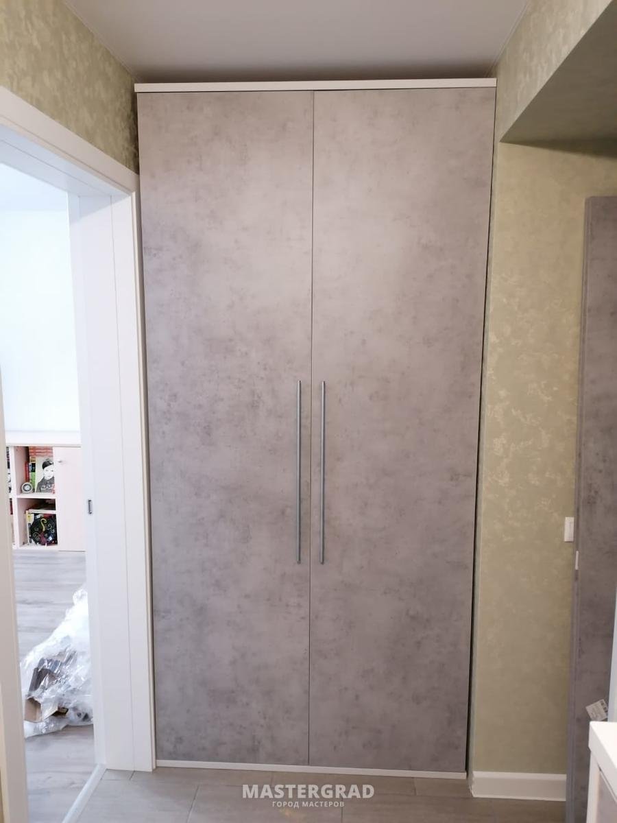 Бетон Чикаго светло-серый шкаф распашной