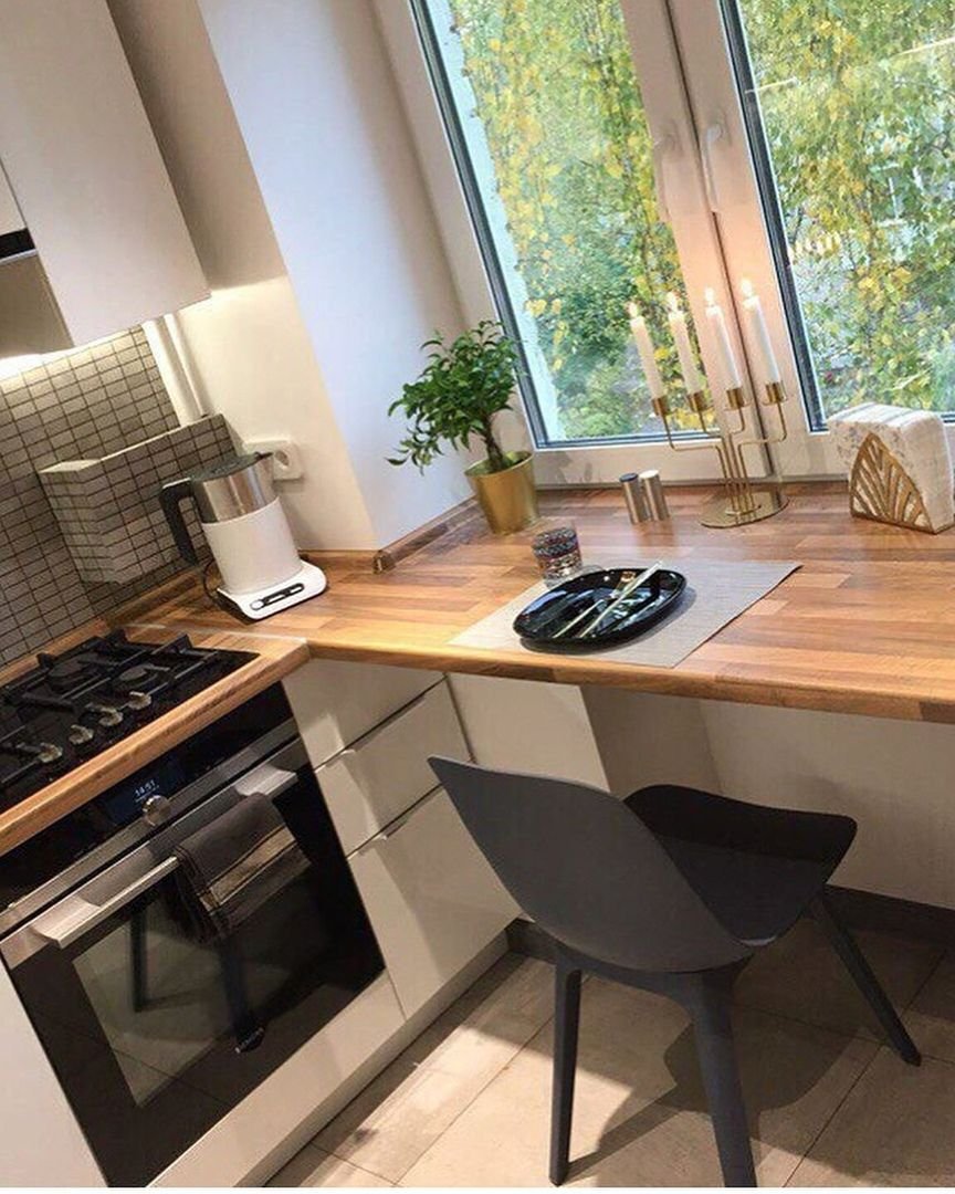 Подоконник-столешница на кухне