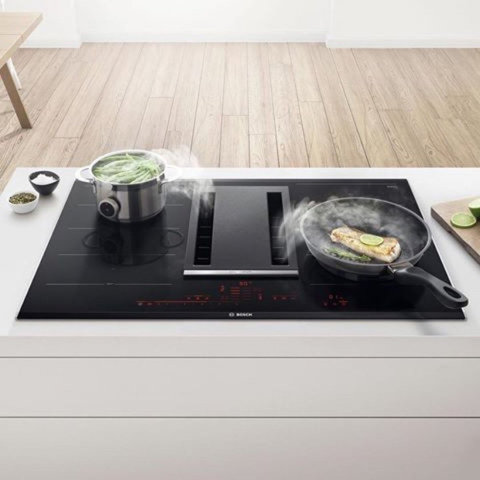 Индукционная варочная панель с вытяжкой Bosch
