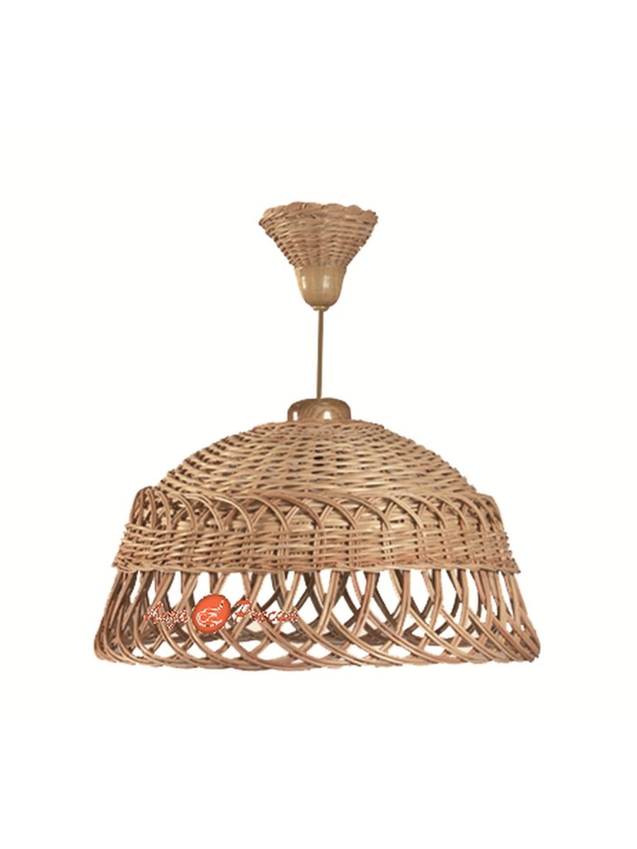 Плетеный абажур из ивовой лозы