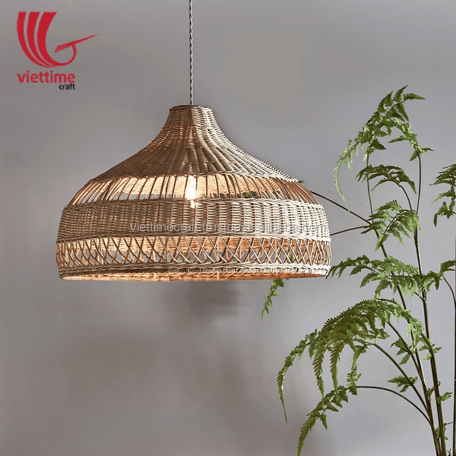 Плетеный абажур шар