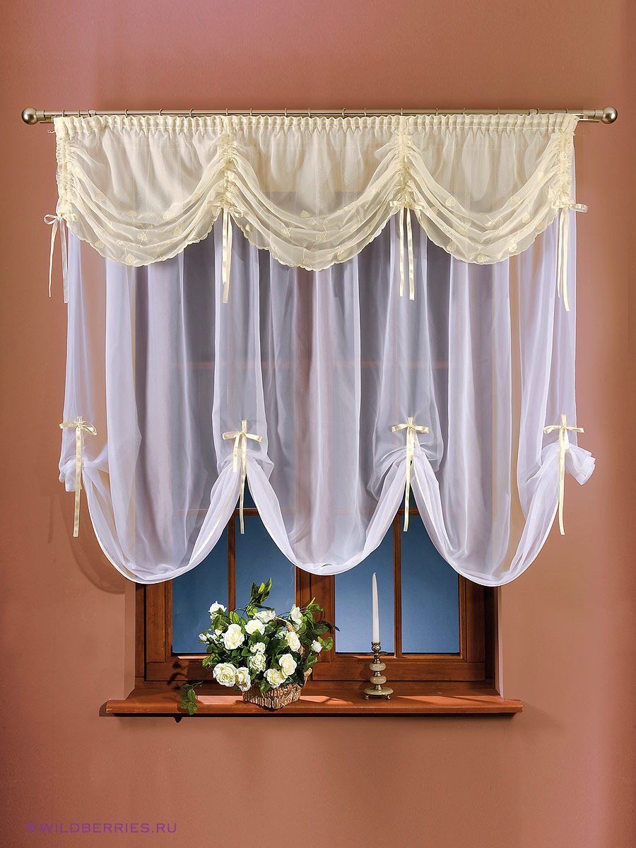 Французские шторы на кухню