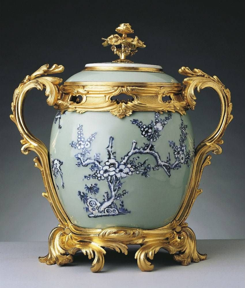 Чайница 1756 серебро Шинуазри