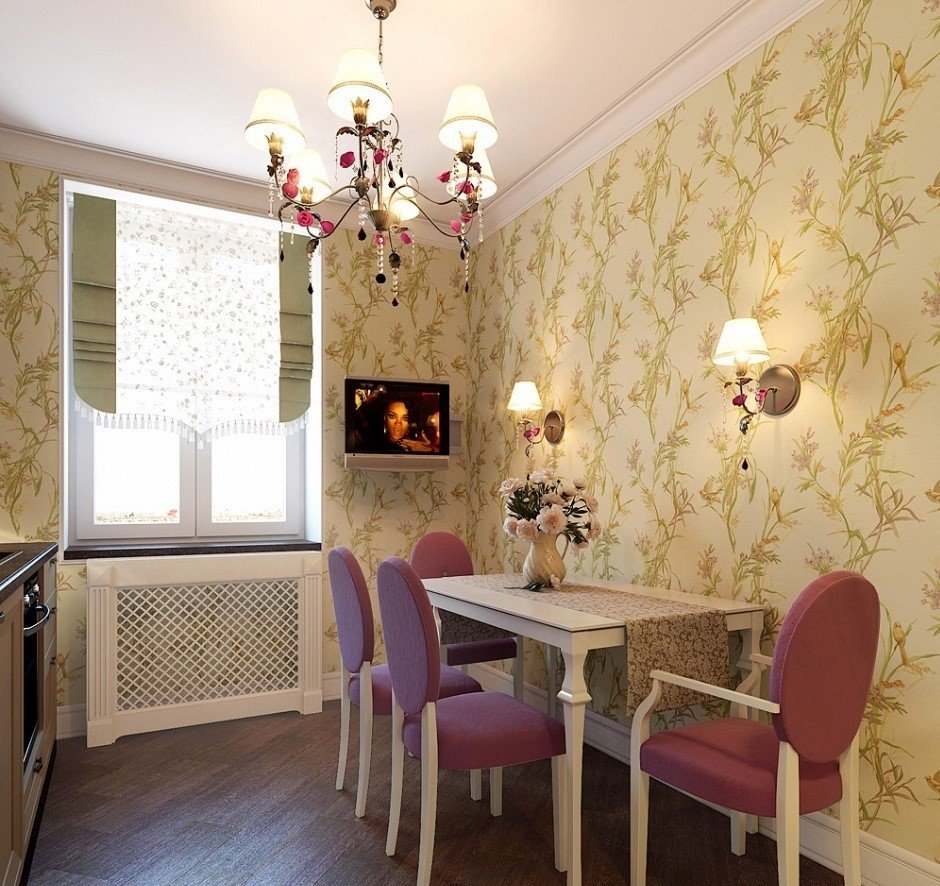 Декоративный камень в обеденной зоне