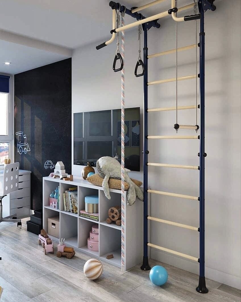 Комната для мальчика со шведской стенкой