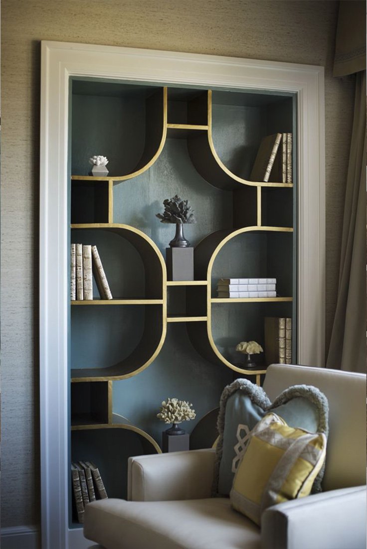 Необычные стеллажи в интерьере