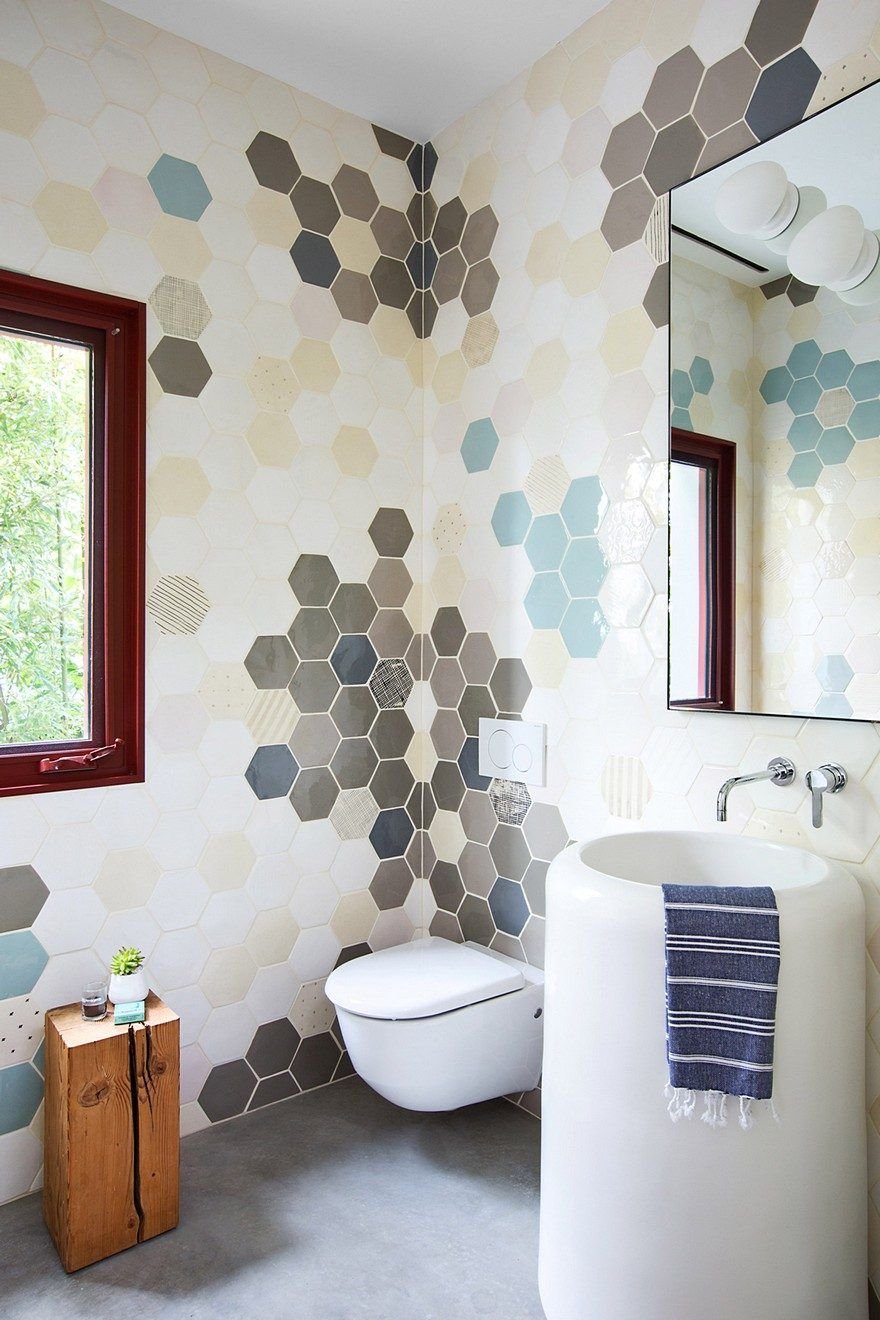 Ванная комната плитка соты