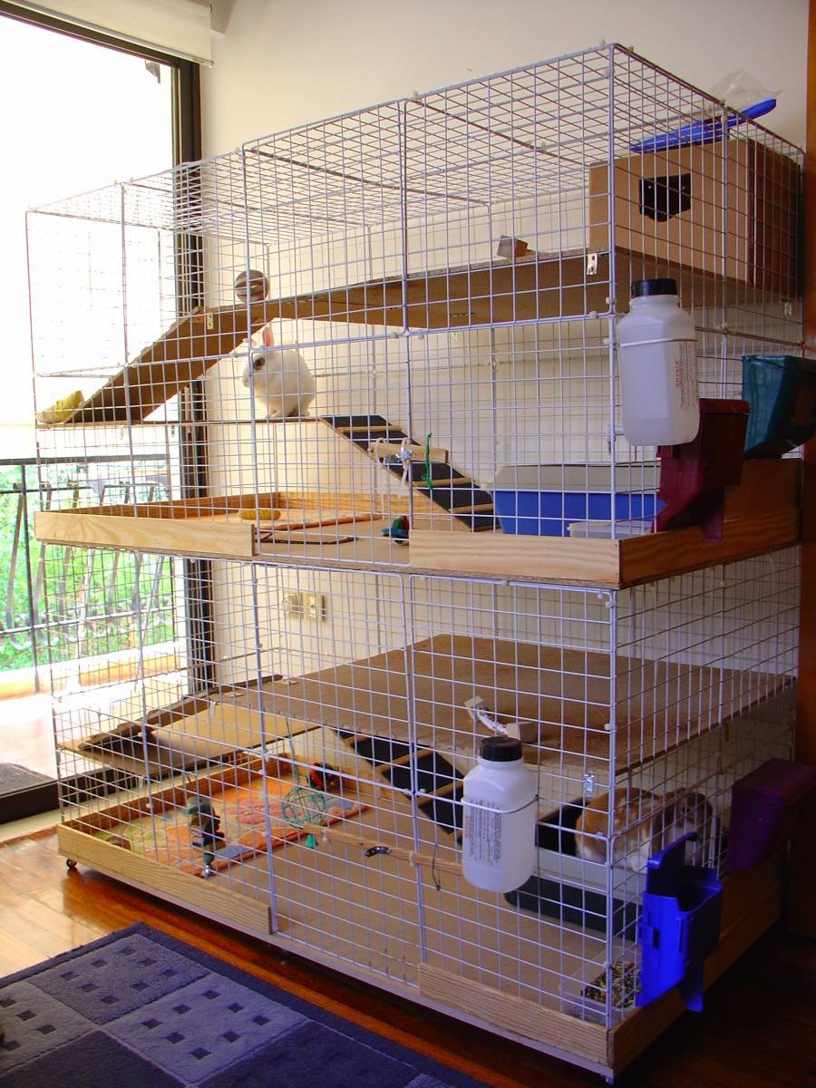 Клетка для кроликов из шкафа