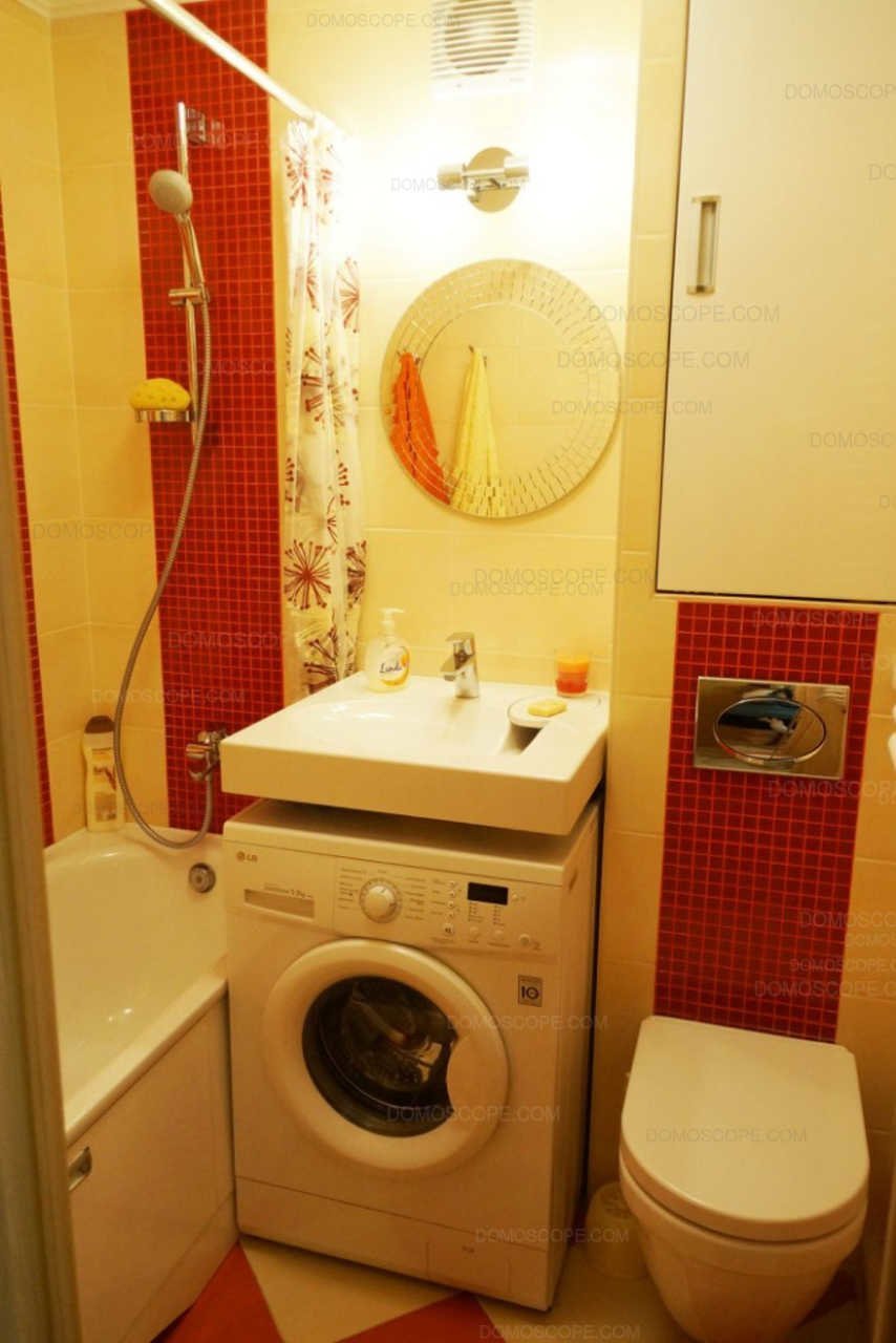 Ванна в хрущевке со стиральной машиной