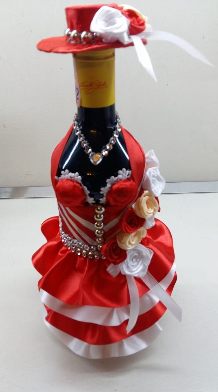 Украшение бутылок