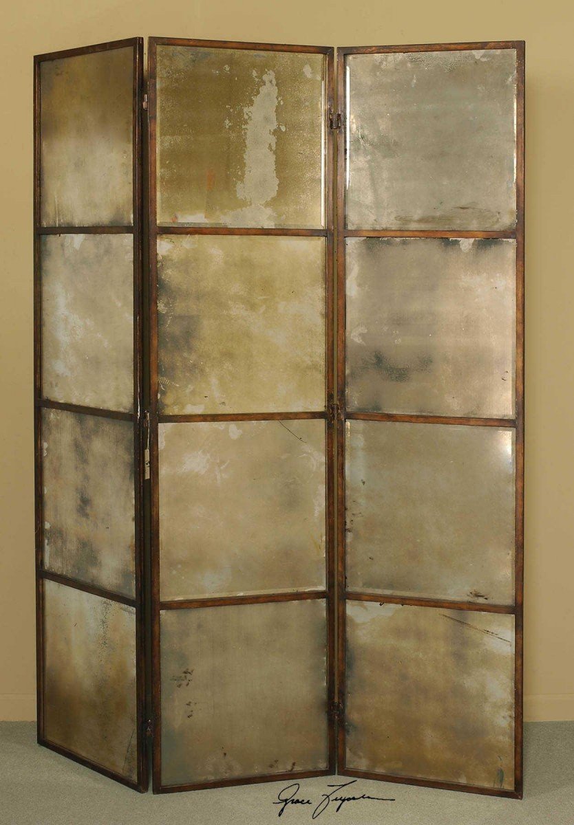 Зеркальная ширма перегородка