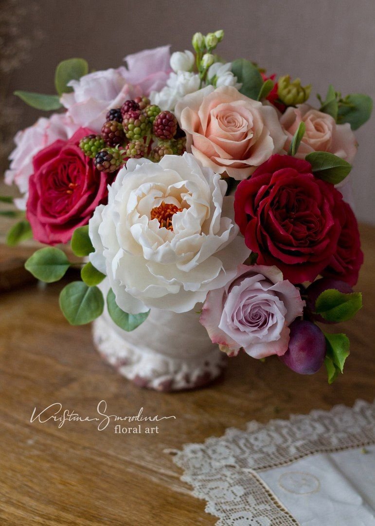 Холодный фарфор эустома