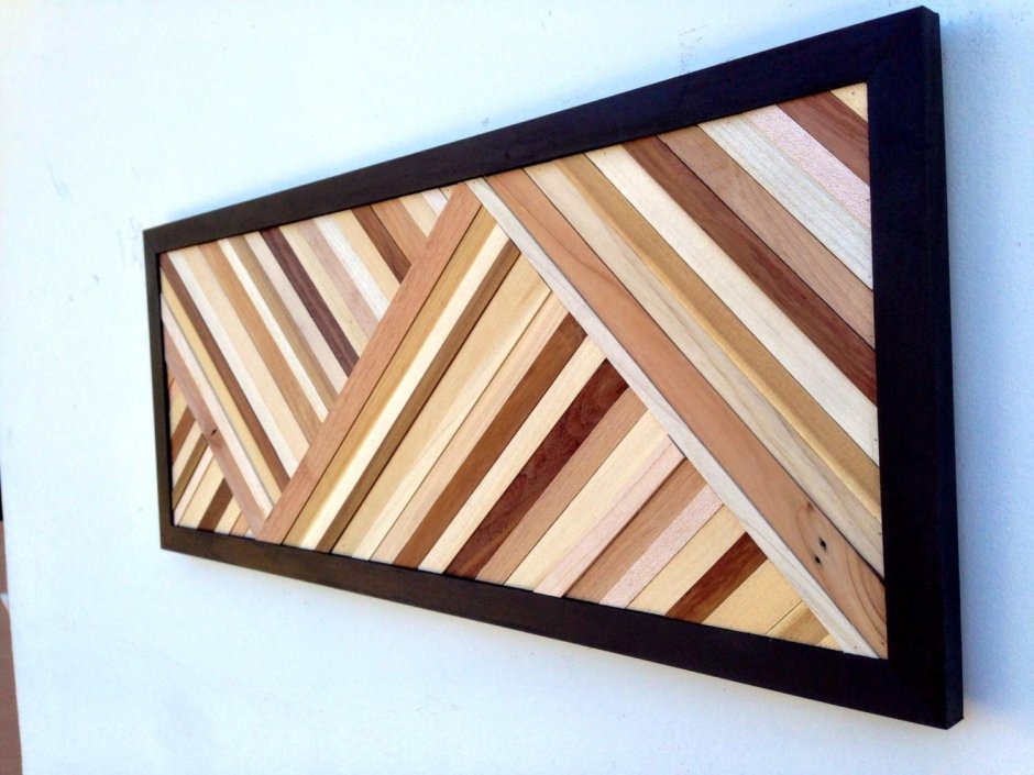 Панно картины из деревянных реек