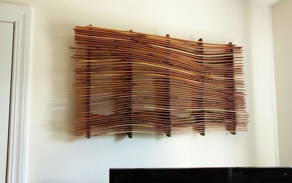 Настенное панно из реек
