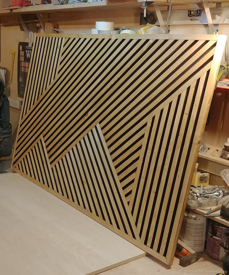 Панно из деревянных реек