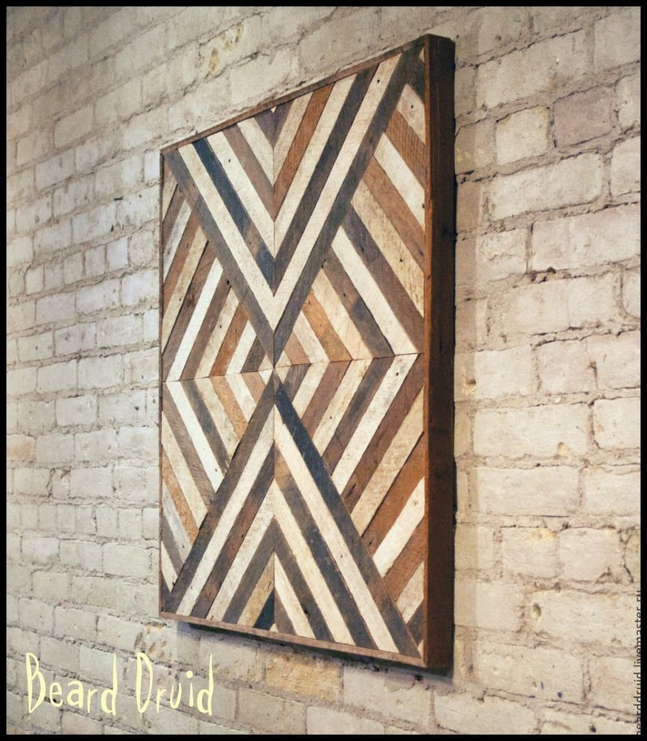 Панно из деревянных реек