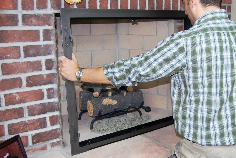 Каминная дверца со стеклом МЕТА 720