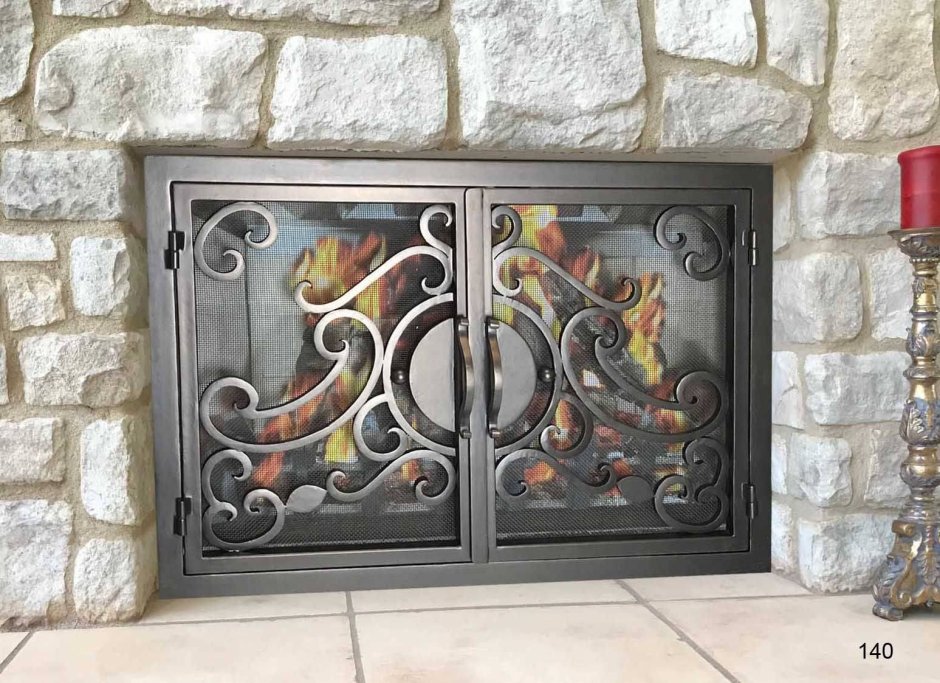 Каминная дверца из сетки