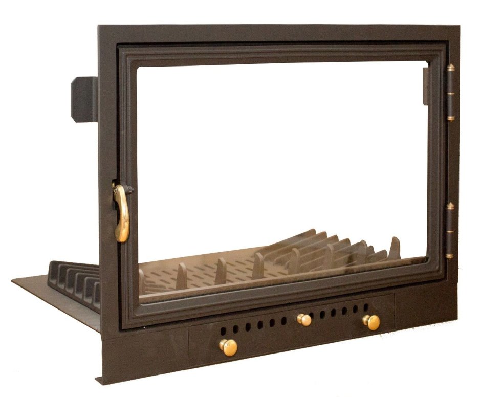 Камин со стеклянной дверцей