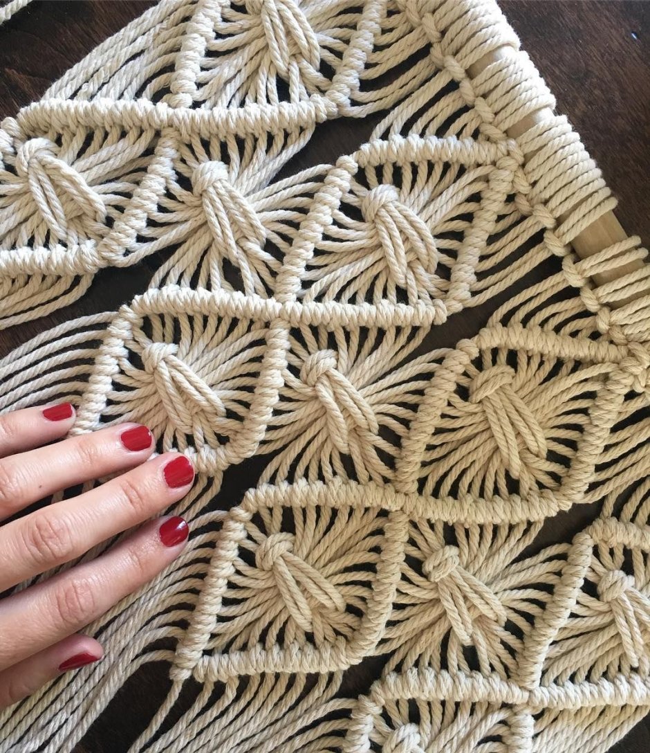 Коврик в технике макраме