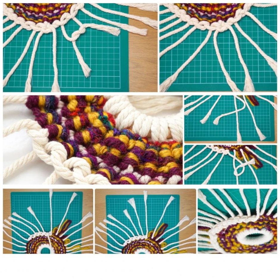 Плетёный ковёр макраме