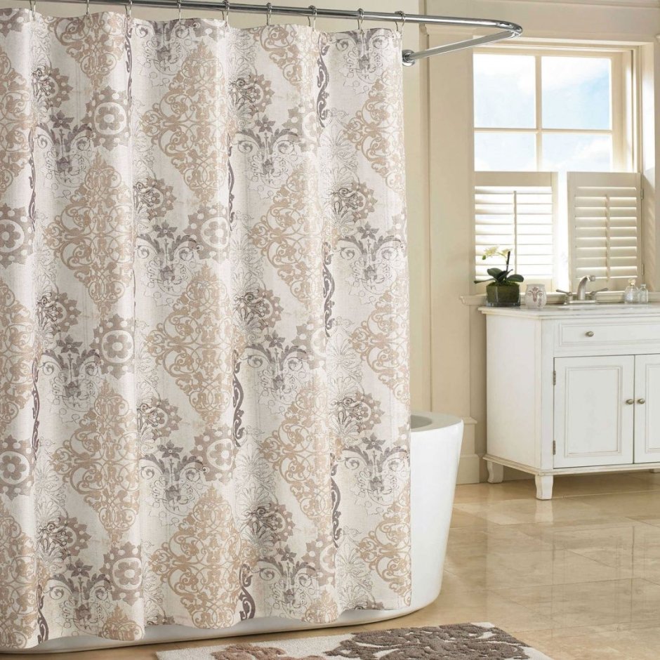 Штора для ванной Золотая