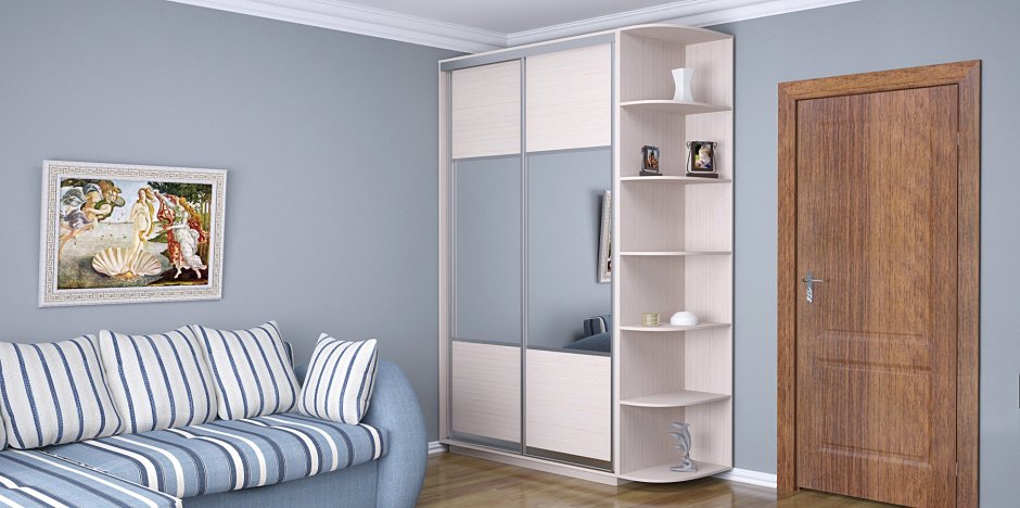 Шкаф купе с боковыми полками