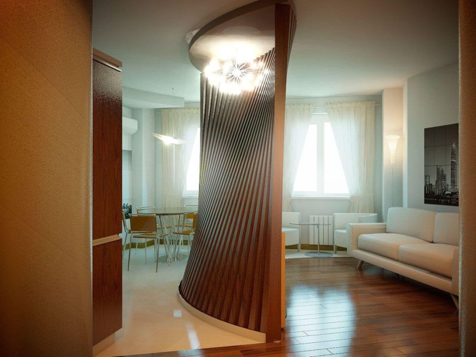 Декор колонны в квартире