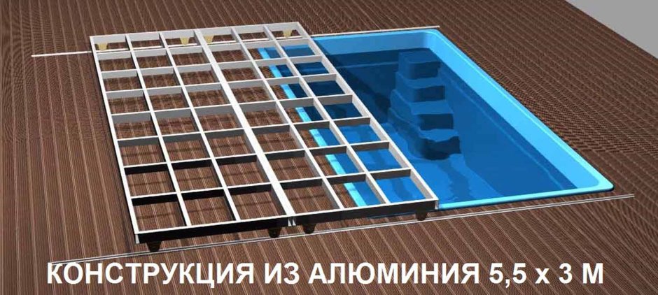 Сдвижные крышки для бассейнов