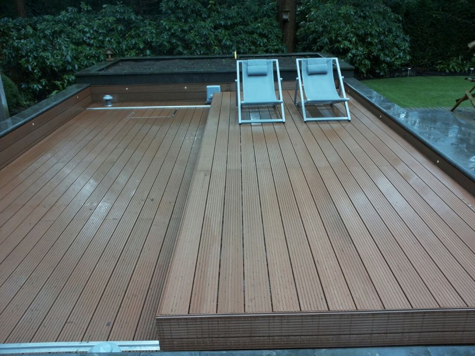 Сдвижная терраса для бассейна