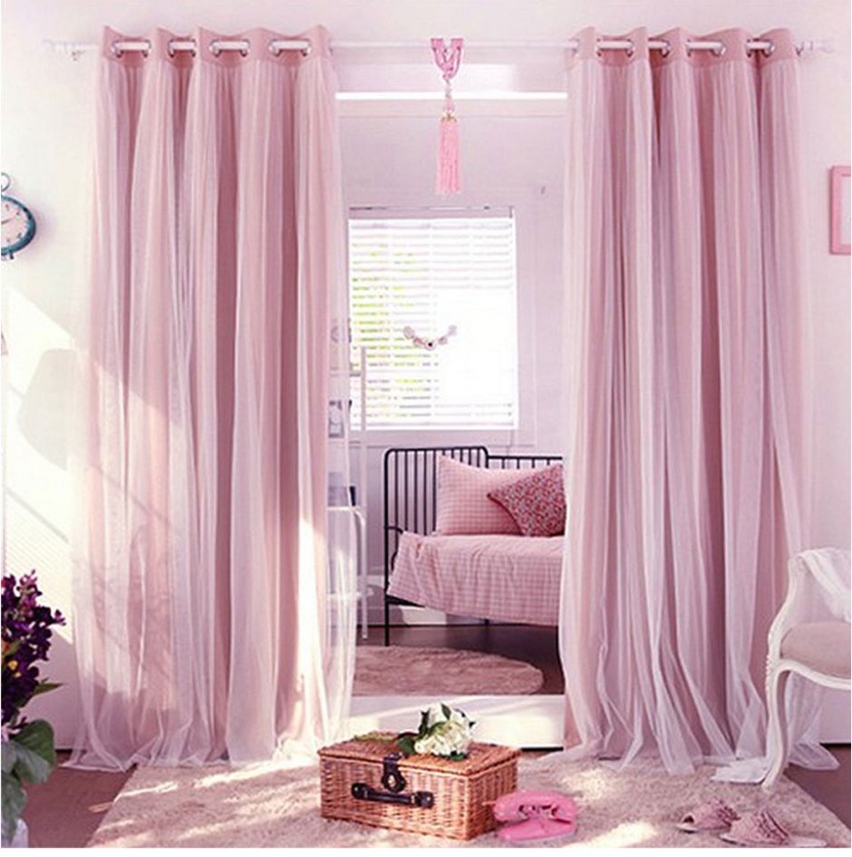 Шторы в розовую комнату