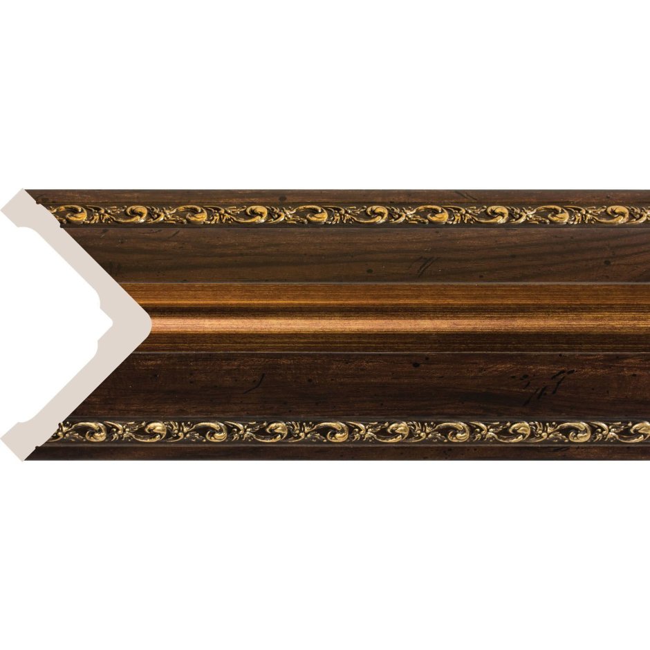 2512 Уголок ПВХ арочный 25*12*2700мм д01 - орех тёмный