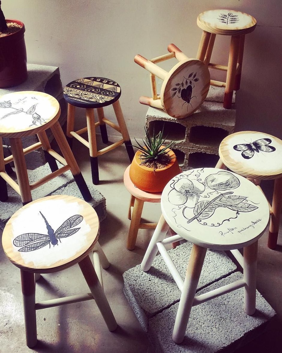 Декорирование табурета