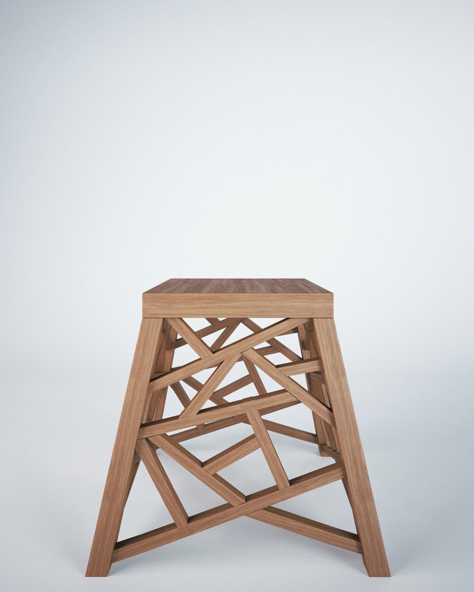 Табурет деревянный дизайнерский