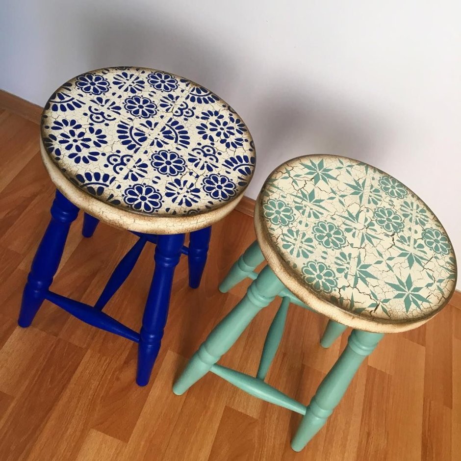 Декор старой табуретки