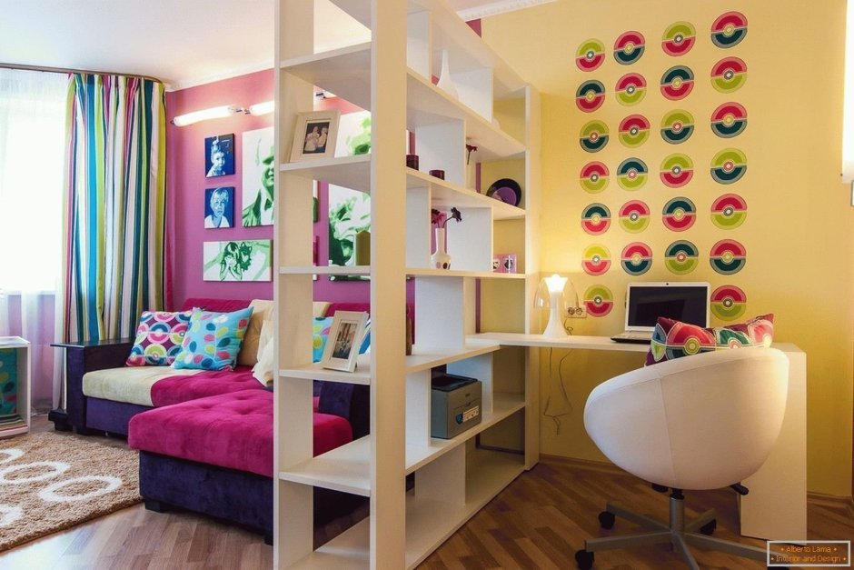 Шкаф-перегородка для зонирования