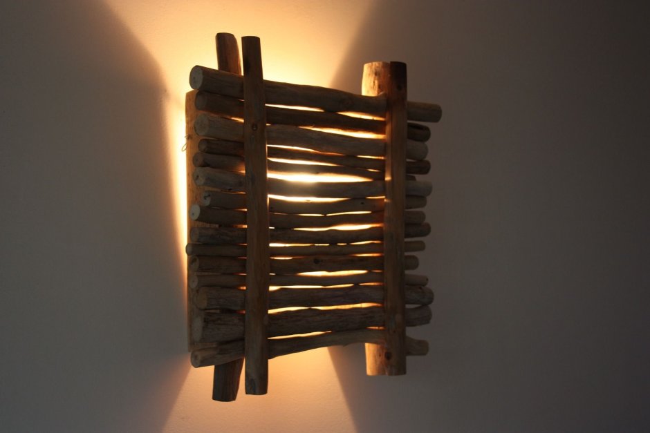 Бра из дерева своими руками