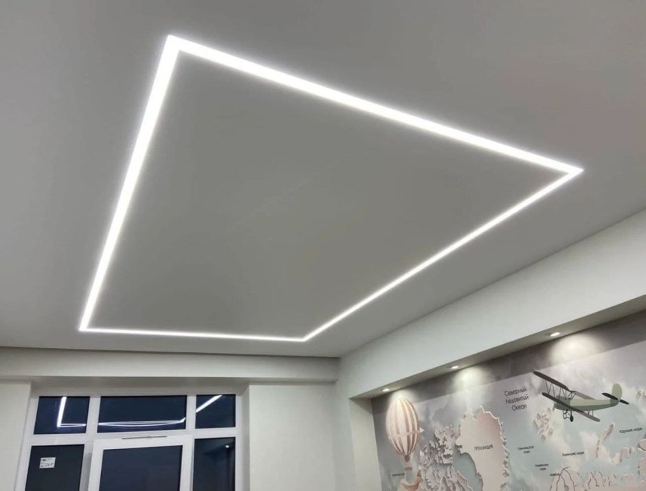 Встроенные линейные светильники потолочные