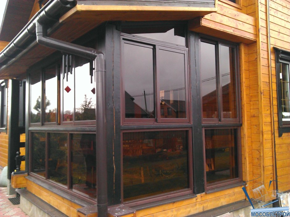 Профиль алюминиевый остекление террасы загородного