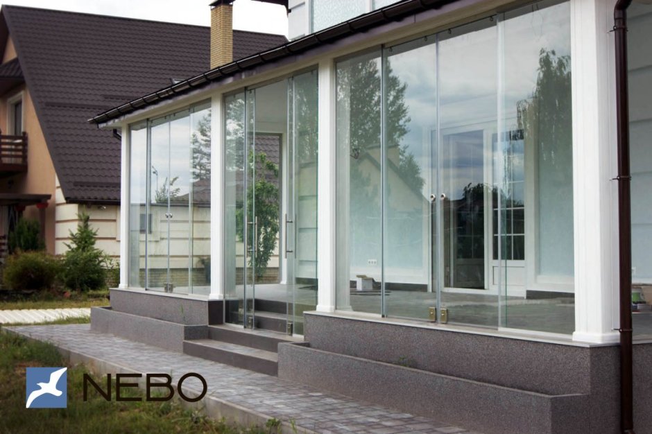 Веранда застекленная алюминиевым профилем