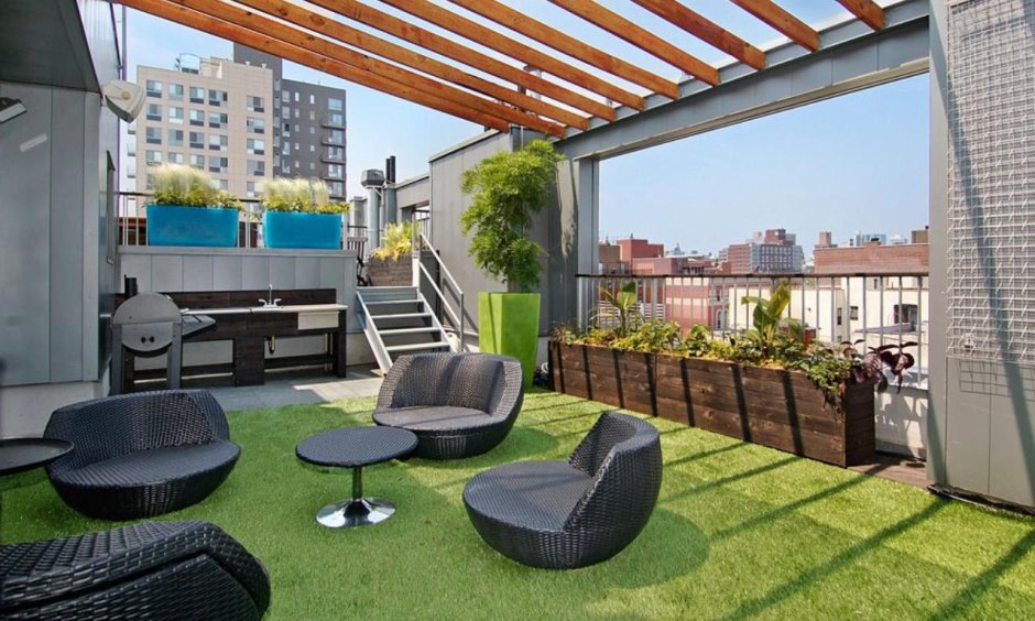 Террасы на крыше многоэтажки