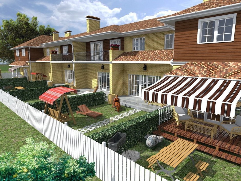 Благоустройство территории таунхауса