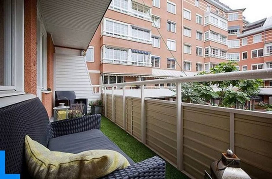 Отделка открытого балкона